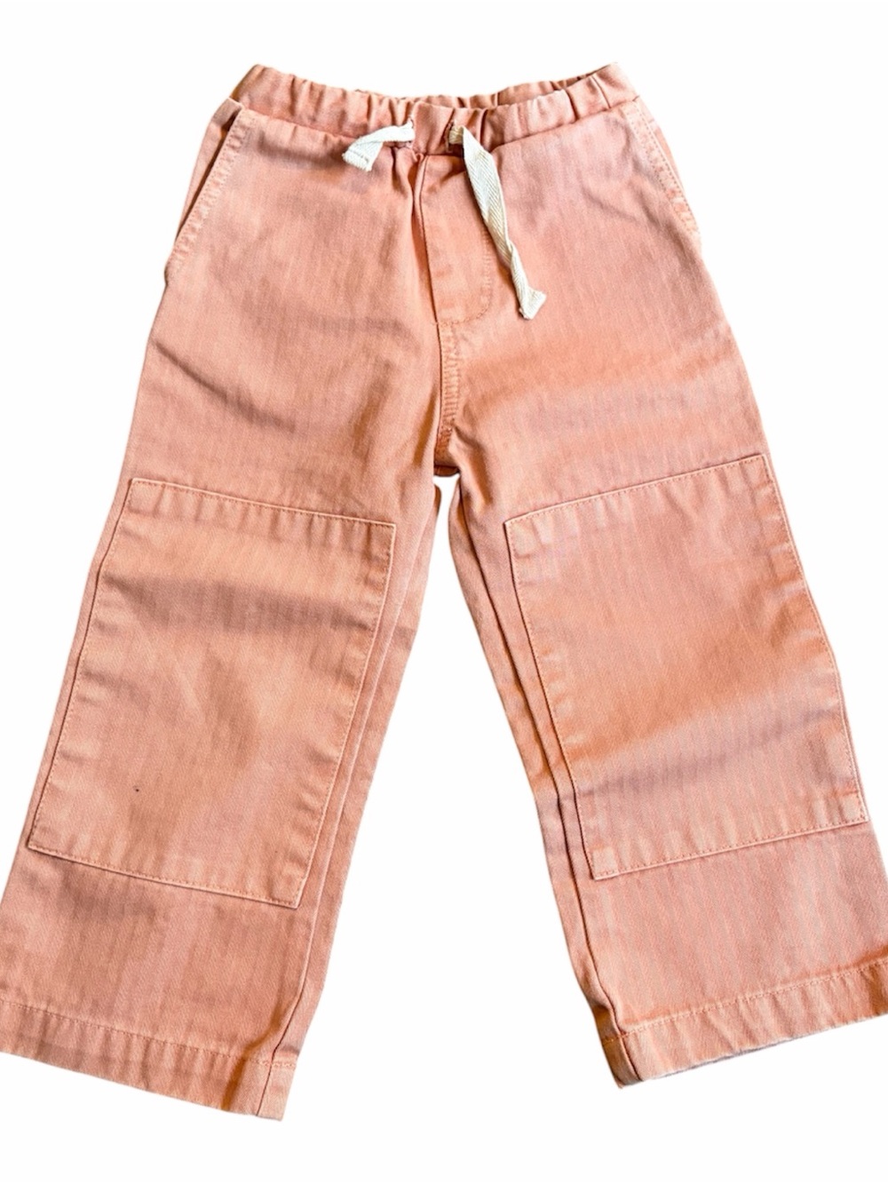 Hey Gang Kids Peach  Patch Pocket Pants Size 2/3T Utility Trousers earthy tones